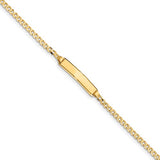 Baby ID Curb Bracelet in 14K Yellow Gold (Available in 5.5" and 6")