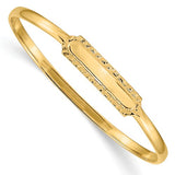 5.5" Baby ID Bangle Bracelet - 14K Yellow Gold