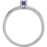 3MM Sapphire "September" Ring Size 3 - 14K Yellow or White Gold
