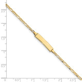 5.5" Baby ID Figaro Bracelet - 14K Yellow Gold