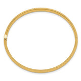 4" Hammered Baby Bangle Bracelet - 14K Yellow Gold