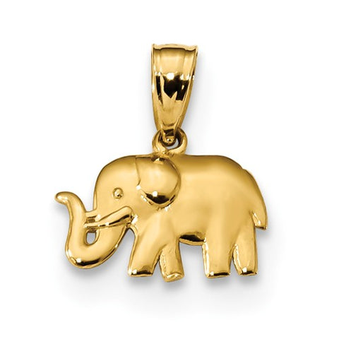 Mini Baby Elephant Charm - 14K Yellow Gold