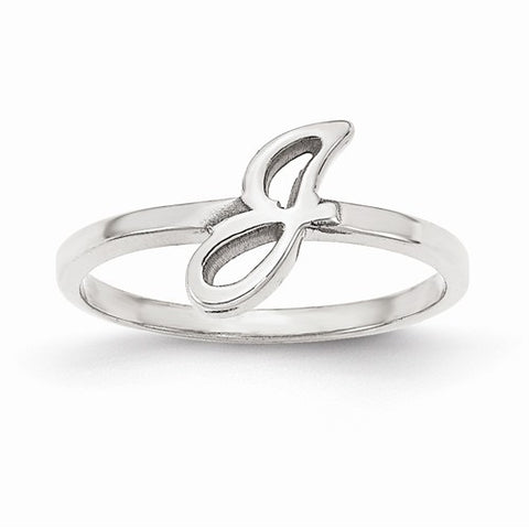 Script Monogram Ring - 14K Gold Plated over Sterling Silver