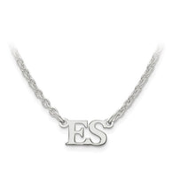 7x10MM Custom Initials Necklace (Available in any letter combination) - Sterling Silver