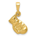 Mini Boxing Glove Charm - 14K Yellow Gold