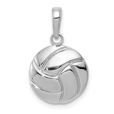Volleyball Charm - 14K White Gold