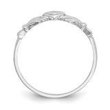 Claddagh Ring Size 4 - 14K White Gold