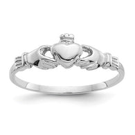 Claddagh Ring Size 4 - 14K White Gold