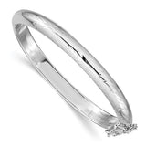 5.5" Engravable Hinged Baby Bangle Bracelet - Sterling Silver