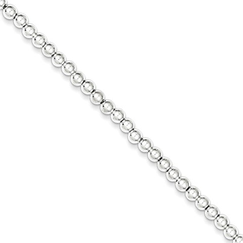 5" Bead Bracelet - Sterling Silver