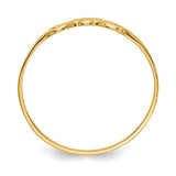 Flower Ring Size 5 - 14K Yellow Gold