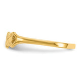 Flower Ring Size 5 - 14K Yellow Gold