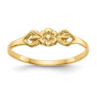 Flower Ring Size 5 - 14K Yellow Gold