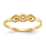 Flower Ring Size 5 - 14K Yellow Gold