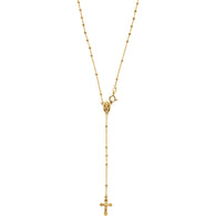 Rosary Necklace Gold 14K 13 Inch Children's Jewelry