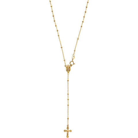 Rosary Necklace Gold 14K 13 Inch Children's Jewelry