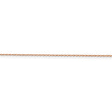 1MM Diamond-Cut Cable 18" Chain - 14K Rose Gold