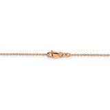 1MM Diamond-Cut Cable 18" Chain - 14K Rose Gold
