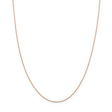 1MM Diamond-Cut Cable 18" Chain - 14K Rose Gold
