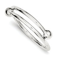 Ball Wrap Bangle Bracelet - Sterling Silver