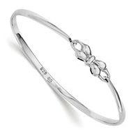 Bow Bangle Bracelet - Sterling Silver