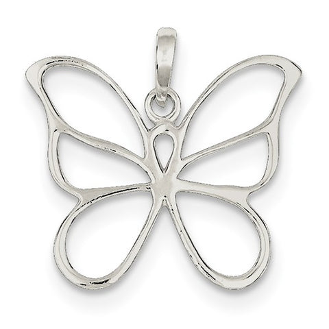 Large Butterfly Charm - Sterling Silver