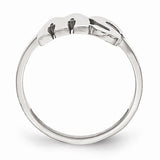 Block Initials Ring (Available in sizes 5-7) - Sterling Silver