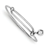 Jingle Bell Adjustable Bangle Bracelet - Sterling Silver