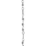 14" Bead Rosary Necklace - Sterling Silver