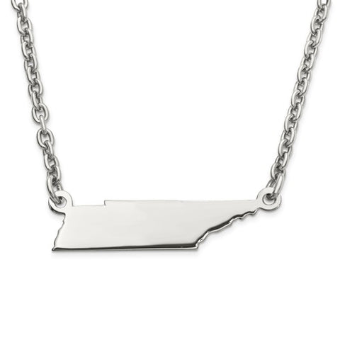 7x24MM Tennessee 18" Necklace - Sterling Silver