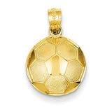 Soccer Ball Charm - 14K Yellow Gold