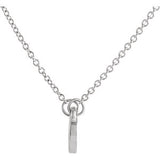 7MM Heart Diamond 16" Necklace - 14K White Gold