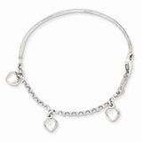 6" Heart Charms Baby Bracelet - 14K Yellow Gold