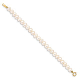 5" Pearl Bracelet 4MM - 14K Yellow Gold