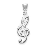 Custom Music Note Charm - Sterling Silver