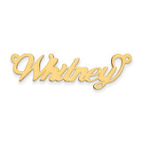 43x13MM Script Nameplate - 10K Yellow Gold
