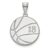 Custom Basketball Charm - 10K White Gold