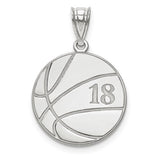 Custom Basketball Charm - Sterling Silver